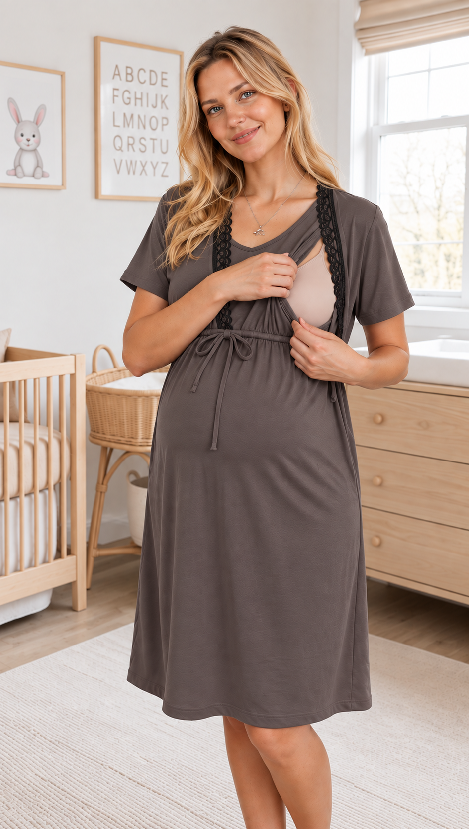 camisón para embarazadas y de amamantar - Imagen 4