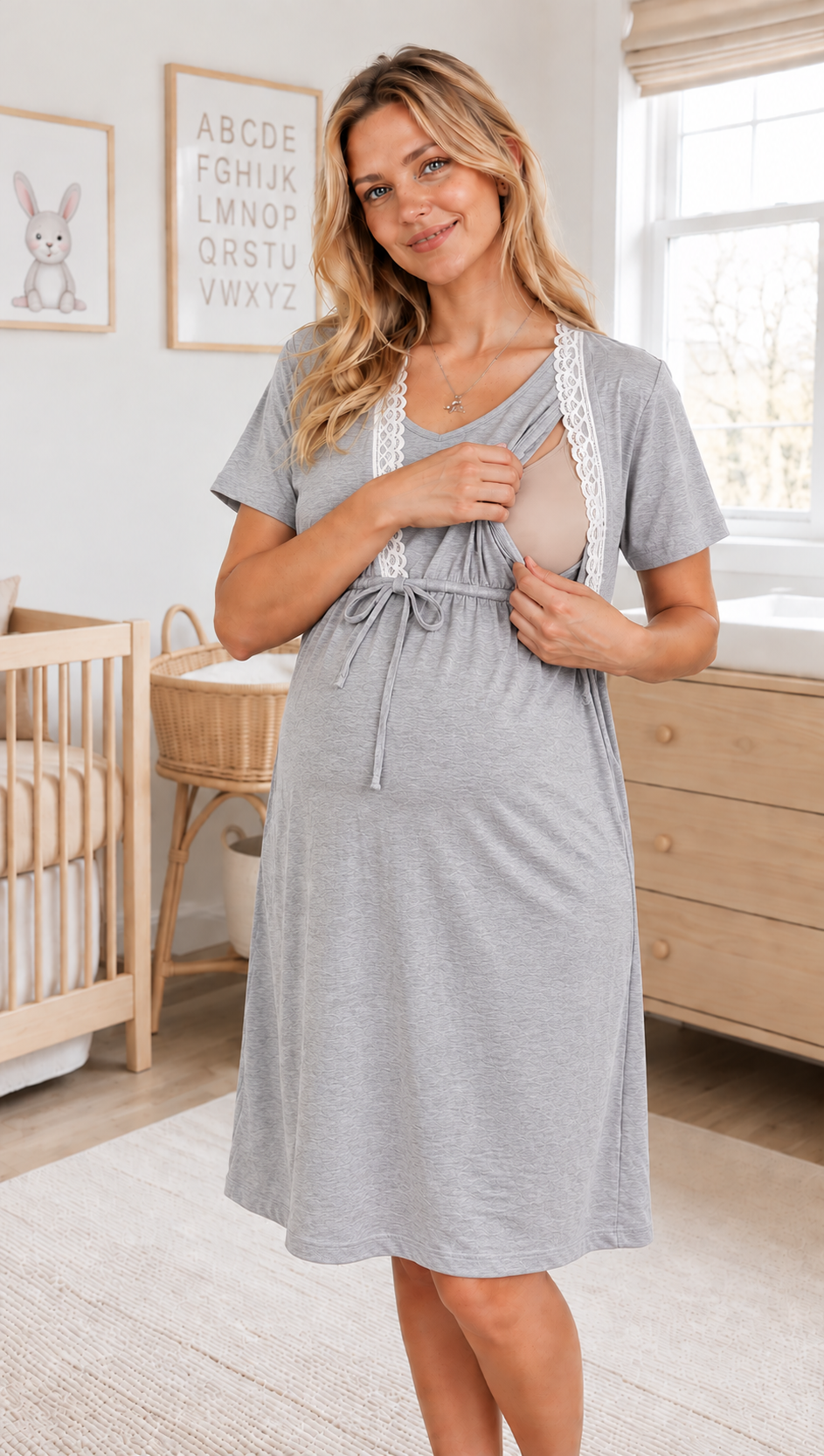 camisón para embarazadas y de amamantar