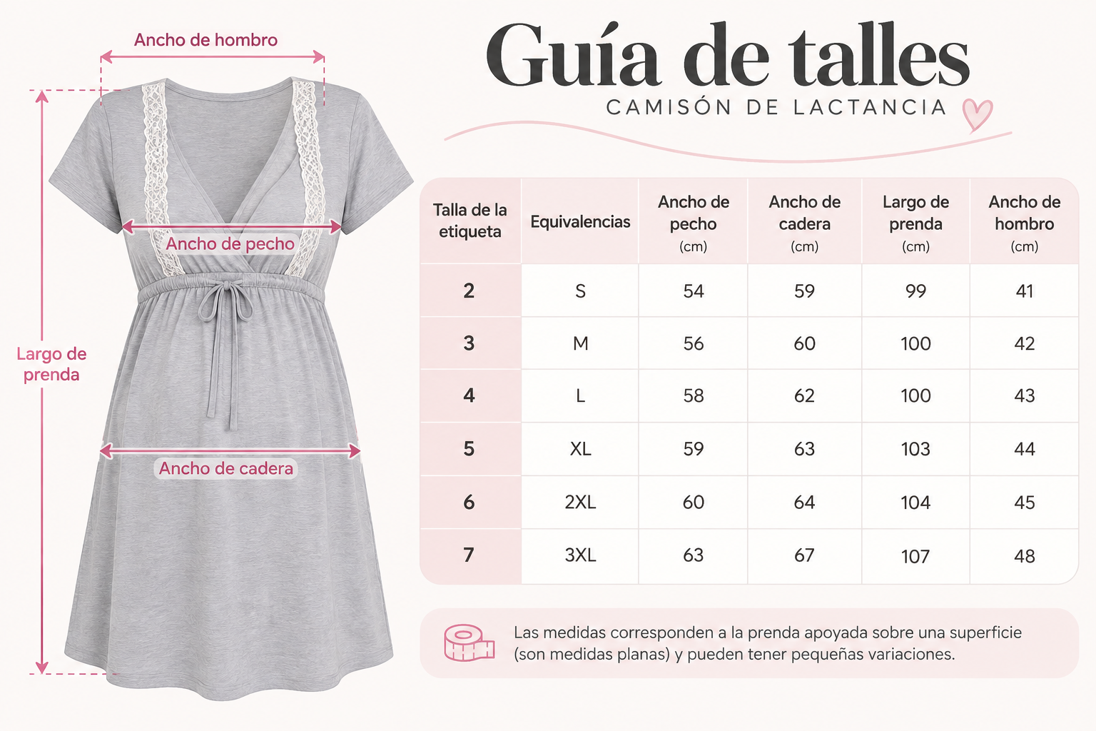 camisón para embarazadas y de amamantar - Imagen 2