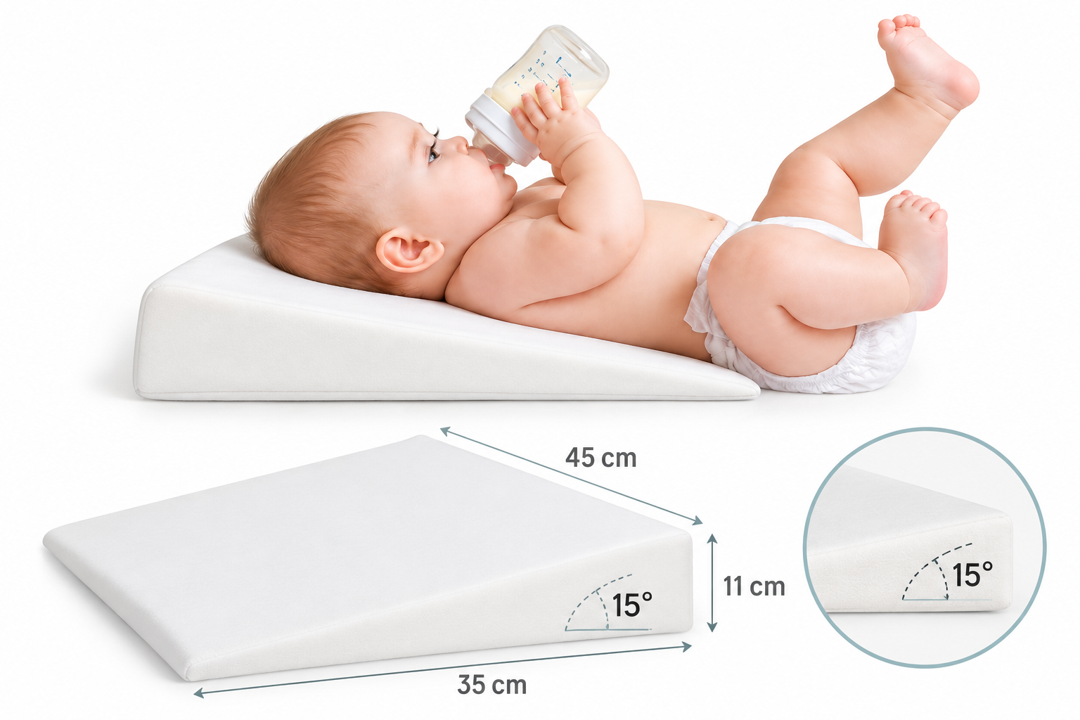 almohada anti reflujo para Bebés